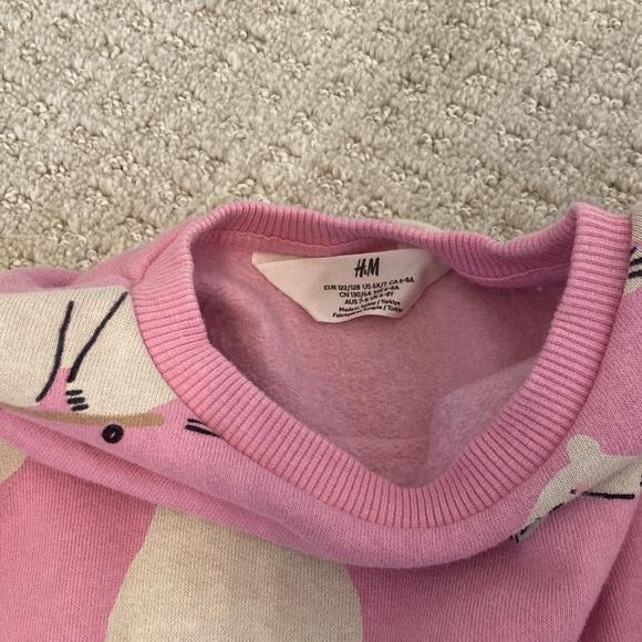 H&M Pink Sweater Dress with Polar Bear Design sz 6x/7 - Picture 2 of 4
